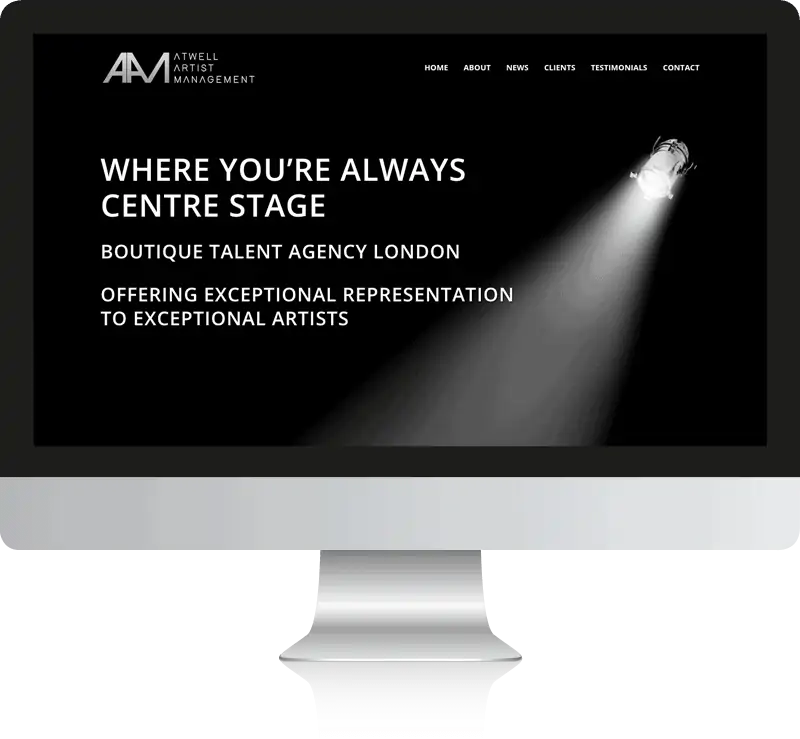 Atwell Artist Management WordPress Web Design