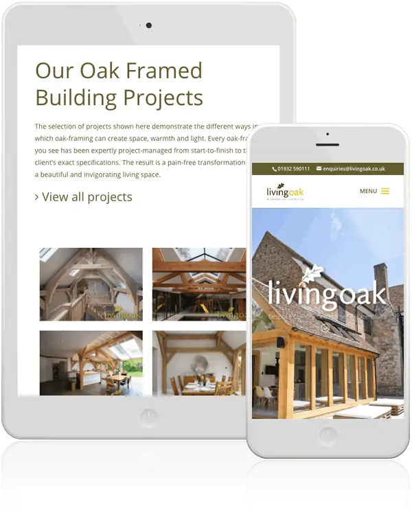 Living Oak Framed Responsive Web design