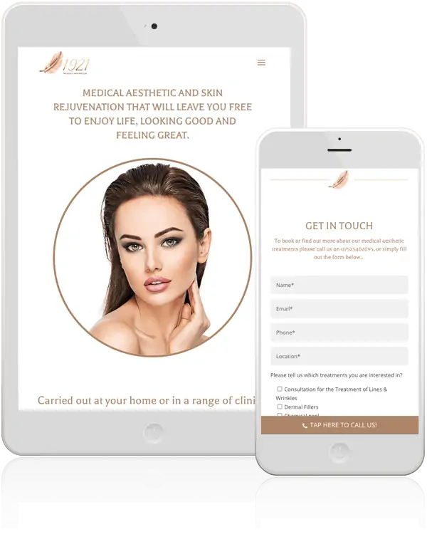 1921 Medical Aesthetics WordPress Website Design