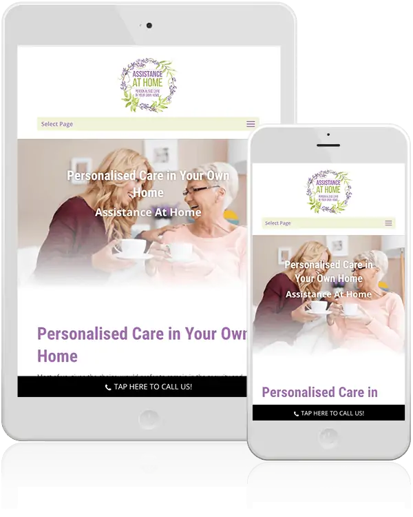 Assistance at Home WordPress Mobile Web design