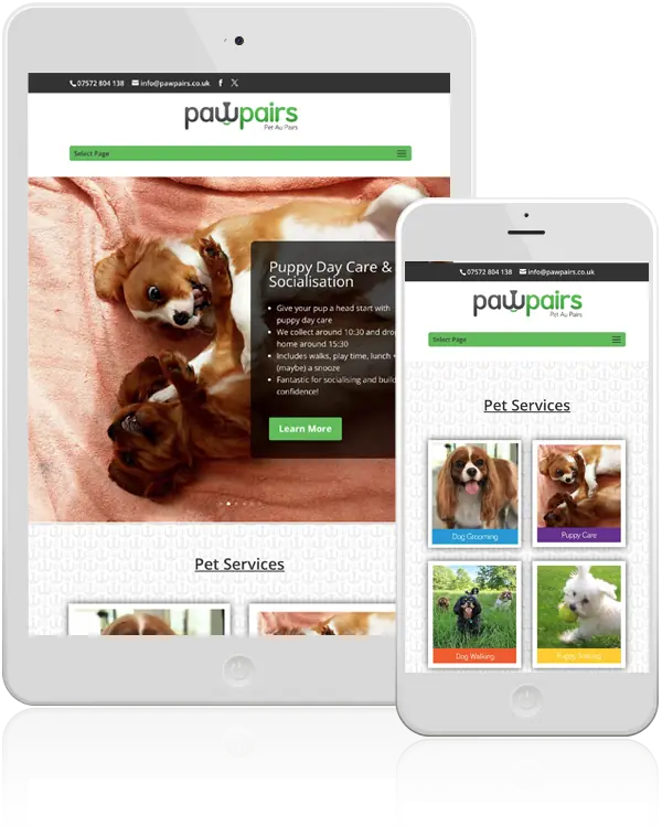 Pawpairs pet sitting website